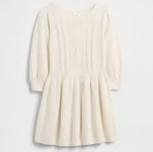 GAP Ivory Cable-Knit 100%Cotton Sweater Dress